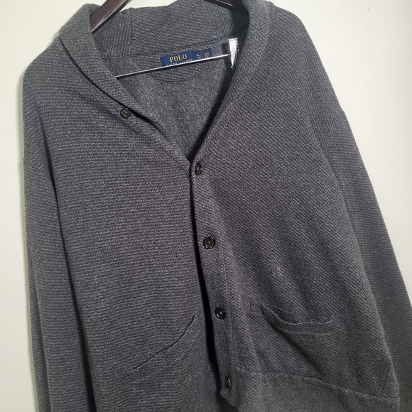 👕🌶 Polo Ralph Lauren Blank Button Up Cardigan - Picture 2 of 8
